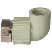 Кутник PPR з накидною гайкою Ø20 х 3/4