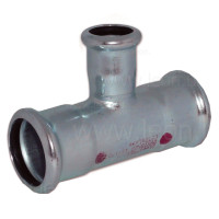 392108042 Трійник редукційний сталевий Ø108 х 42 х 108 оцинкований опалення STEELPRES® RM