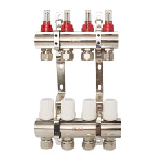 Коллекторная группа в сборе 1*16, 9 выходов никель латунь CW617 RSk Италия 1/3