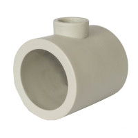 Трійник PPR редукційний 90 х 63 х 90 Tebo сірий 1/12