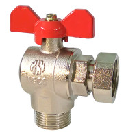 Кран з накидною гайкою кутовий 3/4