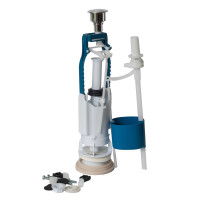 Зливний механізм однокнопковий + Поплавець з нижнім підведенням 1/2