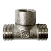 Трійник латунний нікель/профі 1/2