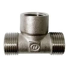 Трійник латунний нікель/профі 1/2