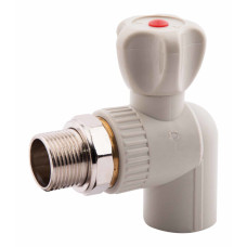 Кран кульовий радіаторний PPR Alfa Plast 25 кутовий