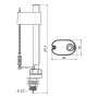 Зливний/наливний механізм для унітаза ANI Plast FV6550M (WC6550M)