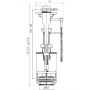 Сливной/наливной механизм для унитаза ANI Plast FV6050M (WC6050M)