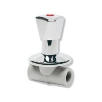 Вентиль прохідний PPR Ekoplastik LUX під штукатурку 25