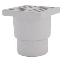 Трап Krono Plast TA1210 вертикальний з пластиковою решіткою 150х150