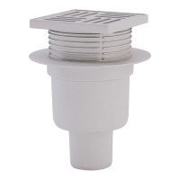 Трап ANI Plast TA5704 вертикальный с пластиковой решеткой 100х100