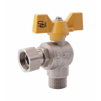 Кран кульовий з накидною гайкою SD Forte 1/2