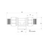 Тройник обжимной Icma 20х1/2