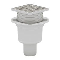 Трап ANI Plast TA5702 вертикальний з нержавіючою решіткою 100х100