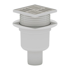 Трап ANI Plast TA5702 вертикальний з нержавіючою решіткою 100х100