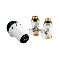 Комплект для підмикання сталевих радіаторів Danfoss RAS-C+RLV-KS, нижнє підмикання (013G5277)