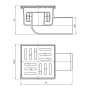 Трап ANI Plast TQ5102 горизонтальний з нержавіючою решіткою 100x100
