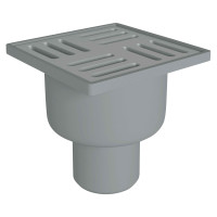 Трап ANI Plast TQ5202 вертикальний з нержавіючою решіткою 100х100