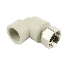 Уголок PPR Thermo Alliance с накидной гайкой 20х1/2