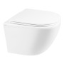 Унітаз підвісний Qtap Robin безобідковий з сідінням Slim Soft-close QT1333046ENRW