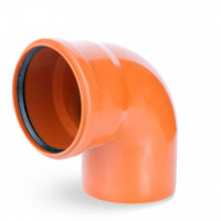 Коліно ПВХ каналізаційне 200, 90°