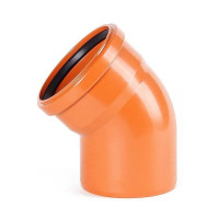 Коліно ПВХ каналізаційне 315, 45°