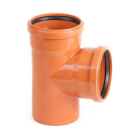 Трійник ПВХ каналізаційний 110, 90° (зовнішній)