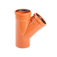 Трійник ПВХ каналізаційний 160, 45°