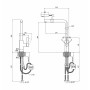 Змішувач для кухні з висувним виливом Qtap Iris CRM 007F