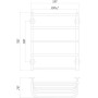 Полотенцесушитель электрический Qtap Standard shelf (CRM) P5 500х700 LE с полкой