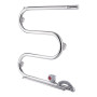 Полотенцесушитель электрический Qtap Snake shelf (CRM) 500х500 RE с полотенцедержателем