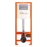 Инсталляция для унитаза Qtap Nest M425-M06SAT с панелью смыва Satin