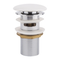 Донный клапан для раковины Qtap F008-1 WHI с переливом