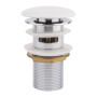 Донный клапан для раковины Qtap F008-1 WHI с переливом