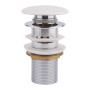 Донный клапан для раковины Qtap F008-1 WHI с переливом