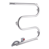 Полотенцесушитель электрический Qtap Snake shelf (CRM) 500x500 LE с полотенцедержателем