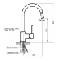 Змішувач для кухні з висувним виливом Imperial 31-107-21