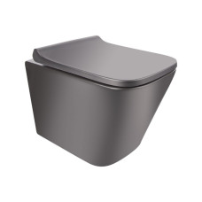 Унитаз подвесной Qtap Tern безободковый с сиденьем Slim Soft-close QT1733052ERMB