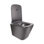 Унітаз підвісний Qtap Tern безобідковий з сідінням Slim Soft-close QT1733052ERMB