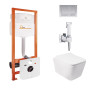 Комплект Qtap інсталяція Nest QTNESTM425M06CRM + унітаз з сидінням Crow QT05335170W + набір для гігієнічного душу зі змішувачем Inspai-Varius QTINSVARCRMV00440201