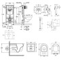 Комплект інсталяція Grohe Rapid SL 38721001 + унітаз з сидінням Qtap Jay QT07335176W + набір для гігієнічного душу зі змішувачем Grohe BauClassic 111048