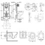 Комплект інсталяція Grohe Rapid SL 38827000 + унітаз з сидінням Qtap Jay QT07335176W + набір для гігієнічного душу зі змішувачем Grohe BauClassic 111048