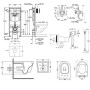 Комплект інсталяція Grohe Rapid SL 38722001 + унітаз з сидінням Qtap Swan QT16335178W + набір для гігієнічного душу зі змішувачем Grohe BauLoop 111042