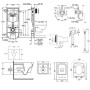 Комплект інсталяція Grohe Rapid SL 38772001 + унітаз з сидінням Qtap Crow QT05335170W + набір для гігієнічного душу зі змішувачем Grohe BauLoop 111042