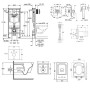 Комплект інсталяція Grohe Rapid SL 38722001 + унітаз з сидінням Qtap Crow QT05335170W + набір для гігієнічного душу зі змішувачем Grohe BauClassic 111048