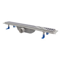 Трап лінійний Qtap Dry FA304-600 з нержавіючою решіткою 600х73