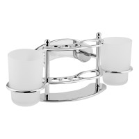 Склянка подвійна Lidz (CRM) 114.08.11 з тримачем зубних щіток