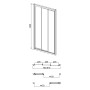 Душові двері в нішу Qtap Unifold CRM208.C4