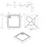 Душовий піддон Qtap Unisquare 301115