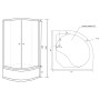 Душова кабіна Lidz Latwa SC90x90.SAT.HIGH.GR