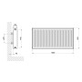 Радіатор сталевий Thermo Alliance 22-К 500х1000 бічне підмикання
